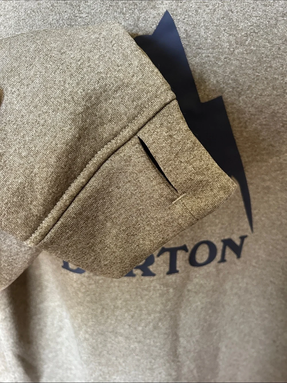Burton Olive Green Crewneck Sweatshirt with Mountain Logo